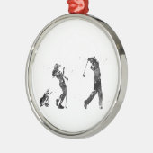 Golfer Ornament Aus Metall (Links)