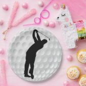 Golfer Paper Party Plate Pappteller (Party)