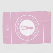 Golfer Par T-Shirt Funny Golf Spaß Monogram Niedli Golfhandtuch (Horizontal)