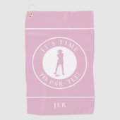 Golfer Par T-Shirt Funny Golf Spaß Monogram Niedli Golfhandtuch (Vorderseite)