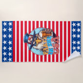 GOLFER Party in den USA Flag Handtuch (Vorderseite)