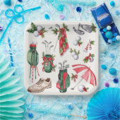 Golfer-Party Weihnachtsdekoration Pappteller (Party)