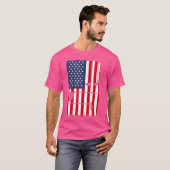 Golfer Patriotic American Flag Golfing USA Amerika T-Shirt (Vorne ganz)