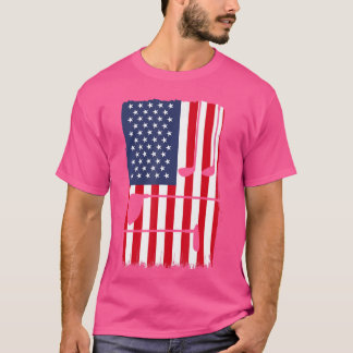 Golfer Patriotic American Flag Golfing USA Amerika T-Shirt