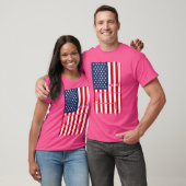Golfer Patriotic American Flag Golfing USA Amerika T-Shirt (Unisex)