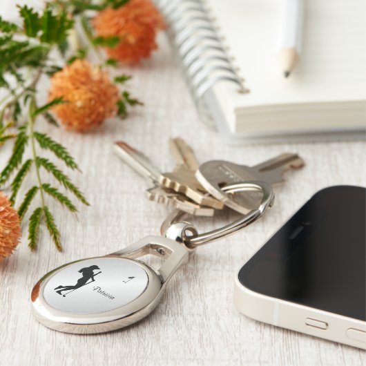 Golfer Personal Schlüsselanhänger (Seite)