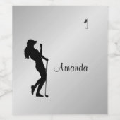 Golfer Personal Weinetikett (Einzelnes Label)