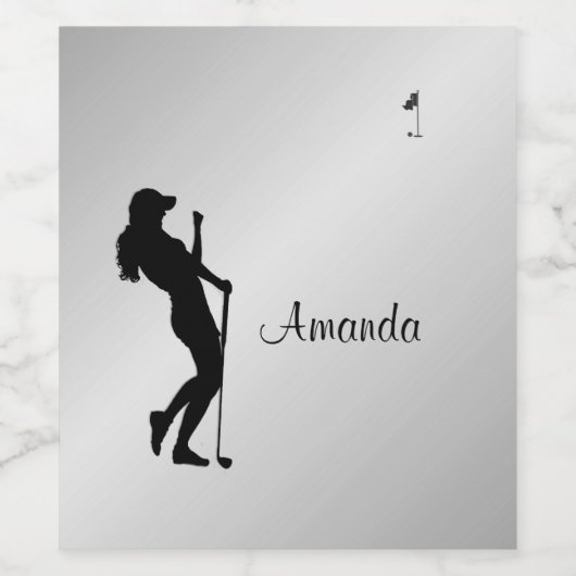 Golfer Personal Weinetikett (Einzelnes Label)