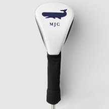 Golfer Personalisiert Monogram Navy Blue