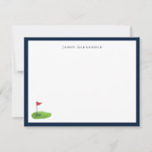 Golfer personalisiert Note Card Dankeskarte (Vorderseite)