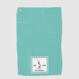 Golfer Personalisiert und Jahr Golfhandtuch