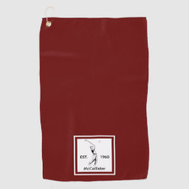 Golfer Personalisiert und Jahr Golfhandtuch