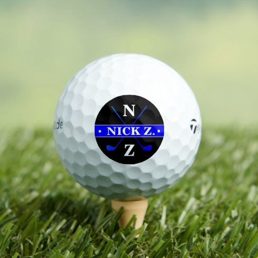 Golfer Personalisierte 2-Initialen Logo Blue Golfball (Insitu T-Shirt)