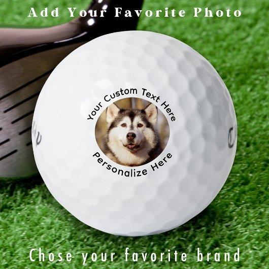 Golfer Personalisiertes Foto Einfach benutzerdefin Golfball