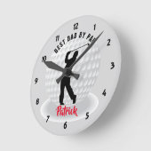 Golfer Personalized Golf Runde Wanduhr (Winkel)