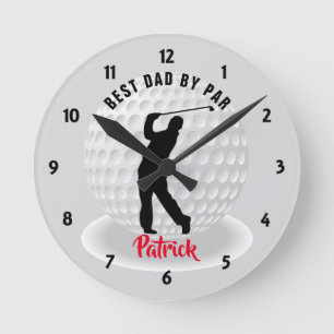 Golfer Personalized Golf Runde Wanduhr