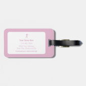 Golfer Personalized Name Modern Pink & White Gepäckanhänger (Rückseite horizontal)
