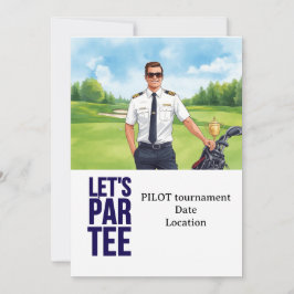 GOLFER Pilot Aviation Industry Golfer  Einladung