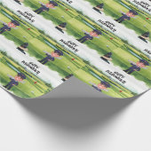 Golfer Pilot Ruhestand  Geschenkpapier (Ecke)