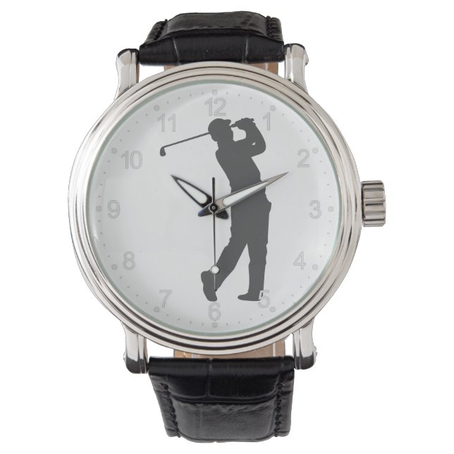 Golfer-Player-Silhouette Armbanduhr (Vorderseite)