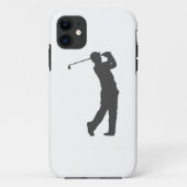 Golfer-Player-Silhouette Case-Mate iPhone Hülle (Rückseite)