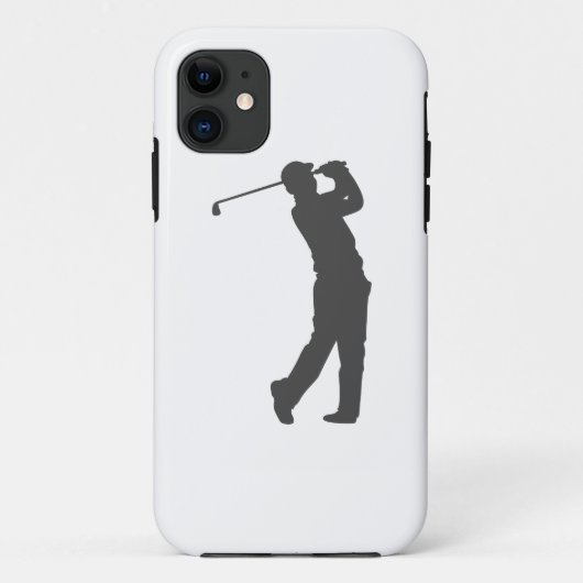 Golfer-Player-Silhouette Case-Mate iPhone Hülle (Rückseite)