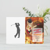 Golfer-Player-Silhouette Einladung (Stehend Vorderseite)