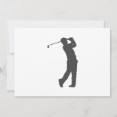 Golfer-Player-Silhouette Einladung (Rückseite)