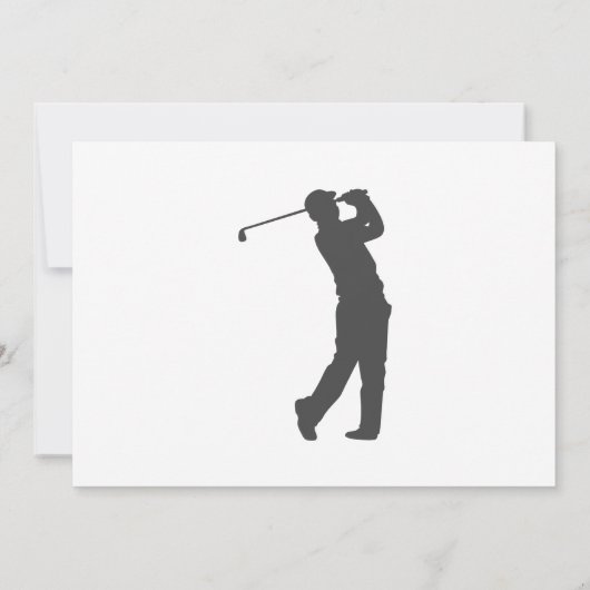 Golfer-Player-Silhouette Einladung (Rückseite)