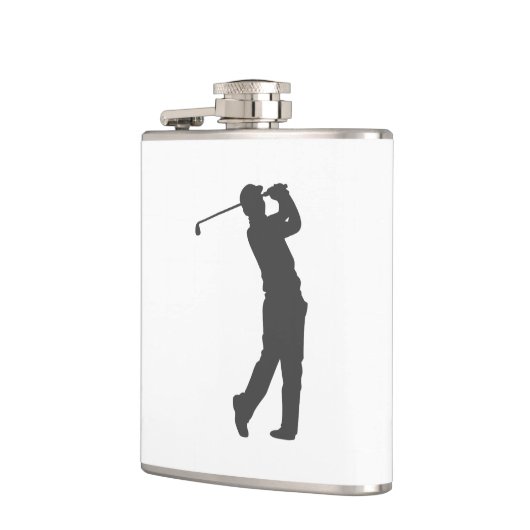 Golfer-Player-Silhouette Flachmann (Links)