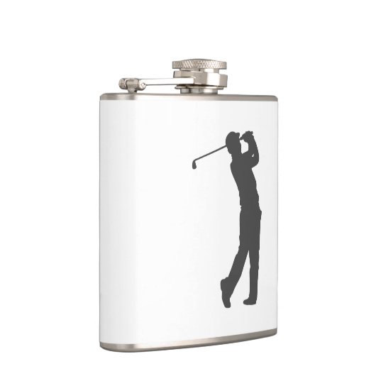 Golfer-Player-Silhouette Flachmann (Rechts)