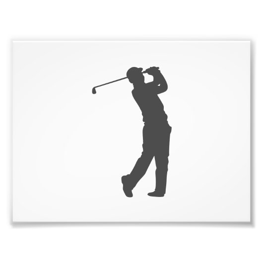 Golfer-Player-Silhouette Fotodruck (Vorne)