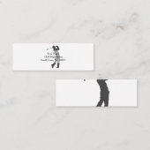 Golfer-Player-Silhouette Mini Visitenkarte (Vorne/Hinten)