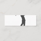 Golfer-Player-Silhouette Mini Visitenkarte (Rückseite)
