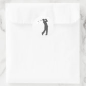 Golfer-Player-Silhouette Runder Aufkleber (Tasche)