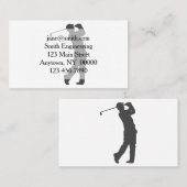 Golfer-Player-Silhouette Visitenkarte (Vorne/Hinten)