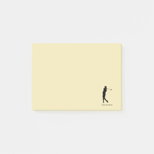Golfer Post-it Klebezettel (Vorderseite)