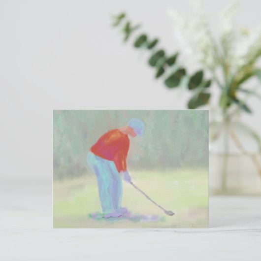 Golfer, Postkarte (Stehend Vorderseite)