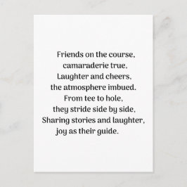 Golfer Postkarte