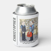 Golfer Postman Lieben Golf Cartoon Dosenkühler (Kanne Vorderseite)