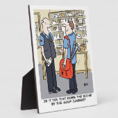 Golfer Postman Lieben Golf Cartoon Fotoplatte (Seite)