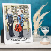 Golfer Postman Lieben Golf Cartoon Fotoplatte (Seite)
