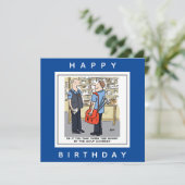 Golfer Postman Lieben Golf Cartoon Karte (Stehend Vorderseite)