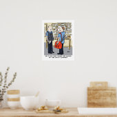 Golfer Postman Lieben Golf Cartoon Poster (Küche)
