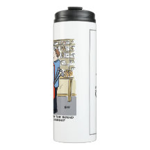 Golfer Postman Lieben Golf Cartoon Thermal Tumbler