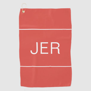 Golfer Pro Custom Mit Monogramm Initials Modern Re Golfhandtuch