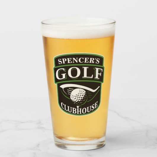 Golfer Pro Golf Player Club Clubhaus Personalisier Glas (Vorne (Gefüllt))