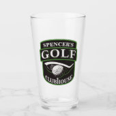 Golfer Pro Golf Player Club Clubhaus Personalisier Glas (Vorderseite)