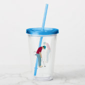 Golfer Putting Acryltrinkbecher (Rückseite)