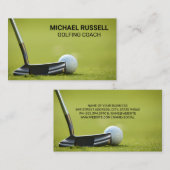 Golfer Putting auf dem Golfplatz Visitenkarte (Vorne/Hinten)
